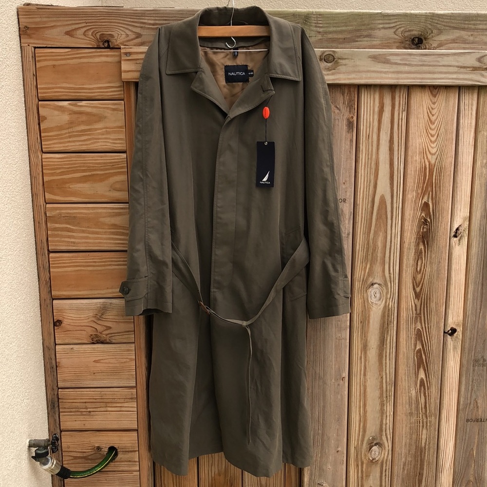 NWT! - NAUTICA Men’s All Season Trench Coat w/Removable Liner - Picture 1 of 15
